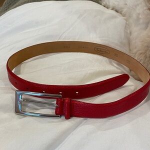 Talbots Bold Red Leather Belt